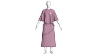 Girls Cape Top With Belted Maxi Skirt-Outfit V2
