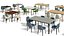 Parametric Revit Multiuse Table and Chair Configuration Setups Family model