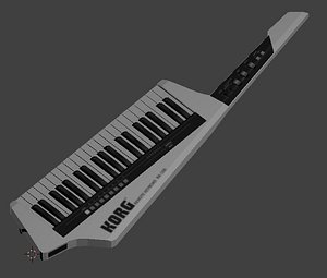 korg keytar rk-100 white 3D model