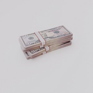 3D model Fifty Dollar Currency USD