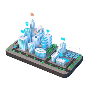 Isometric City Low Poly