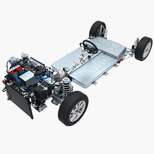electric car chassis 3D model
