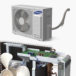 Samsung Air Conditioner with Internal Parts