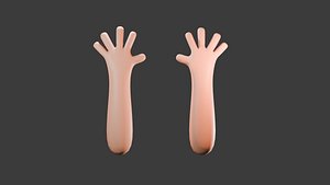 3D model Stylized Cartoon Hands Game Ready 3D Hand Model Left  Right