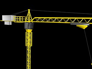 3d model crane skyscrapers