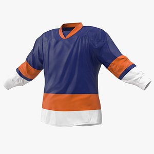 3D hockey jersey blue model
