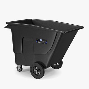 Black Wheeled Trash Can