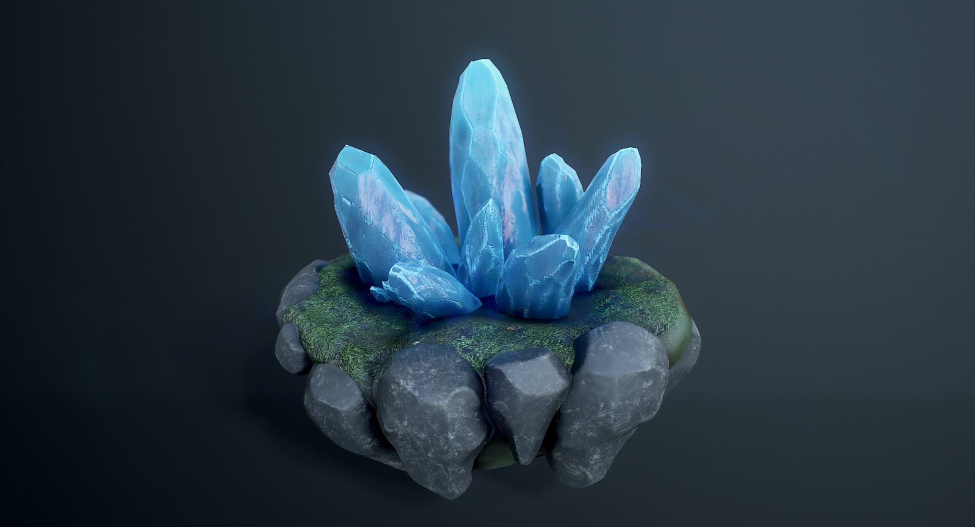 Realistic Crystal Blue 3D Model - TurboSquid 1387160