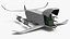 3D Military Cargo Drone with Green Boxes Gray model