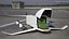 3D Military Cargo Drone with Green Boxes Gray model