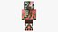 Modèle 3D de Pigman Minecraft, prêt pour le jeu en 4K PBR.