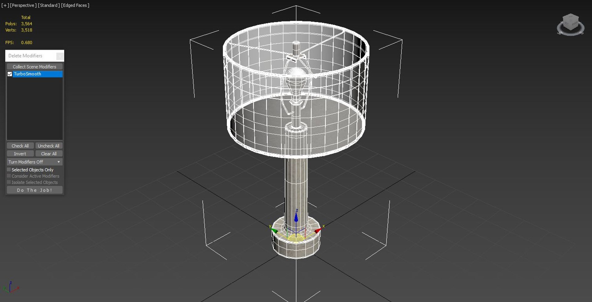 3D Italian Flared Column Limestone Table Lamp Model - TurboSquid 2382738