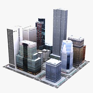 New York City NYC Building Low Poly City 3D