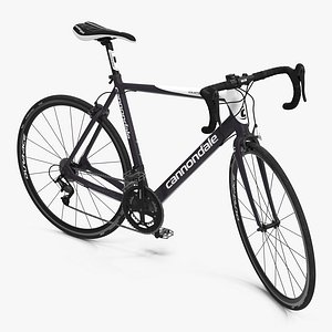 Road Bike Cannondale Rigged 3D Model