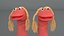 Sock Puppet Character Pink Girl Smiling Pose