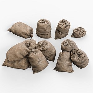 Realistic Garbage Bags Pack - Game Ready Props 3D model