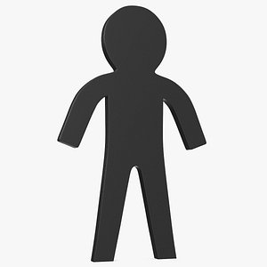 Plastic Stickman Standart Pose Black