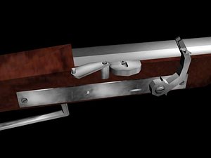 Matchlock musket (low polygonal, hygh detailed, animated)