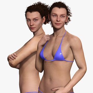 Jacqueline - Realistic Woman Scanned Female Clean 3D model
