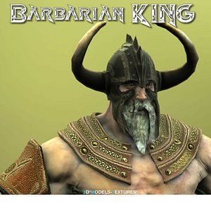 3D barbarian king model