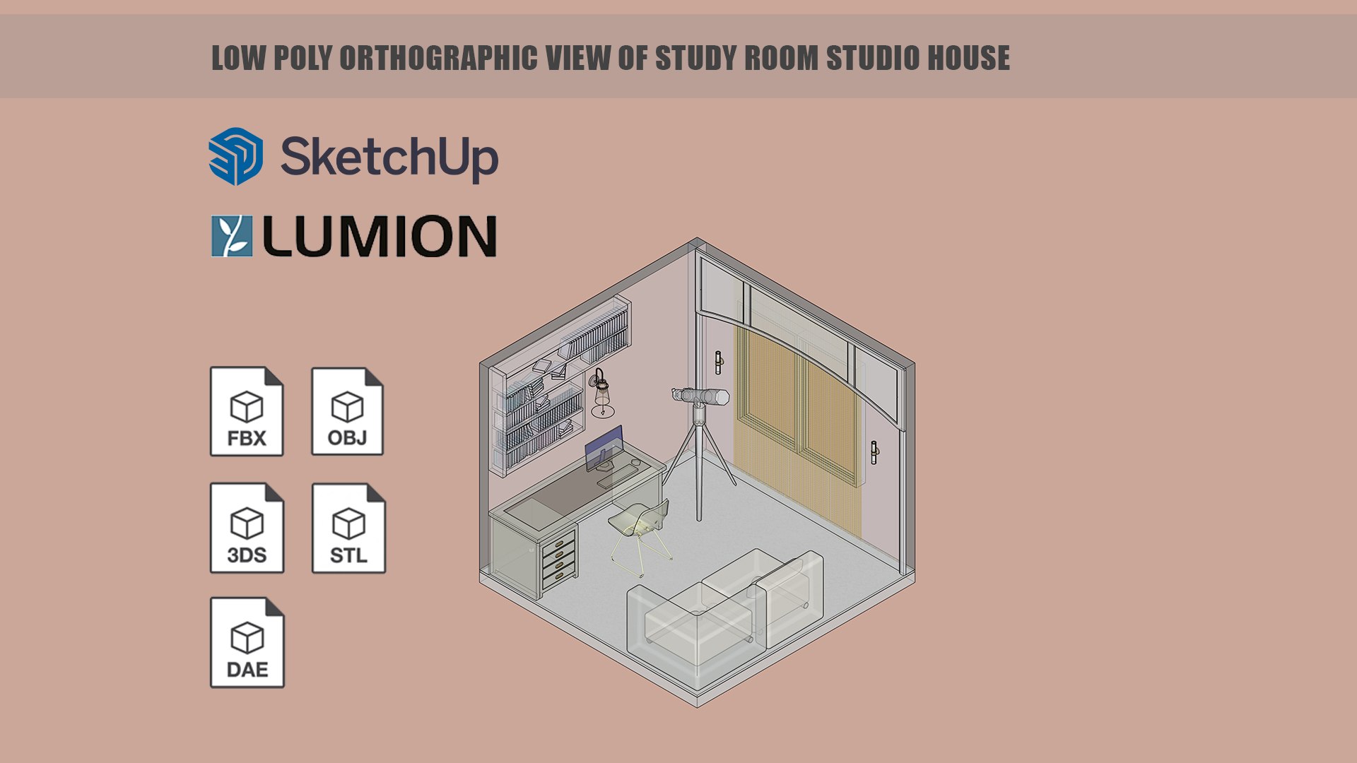 Low poly orthographic view of study room studio house Lumion 11 Low-poly 3D model 3D model https://p.turbosquid.com/ts-thumb/t9/mv4e3q/ed/lowpolystudyroomwf2/jpg/1674118946/1920x1080/fit_q87/a803099497ee32baef3abb2b5d8ba7f51cf6f053/lowpolystudyroomwf2.jpg