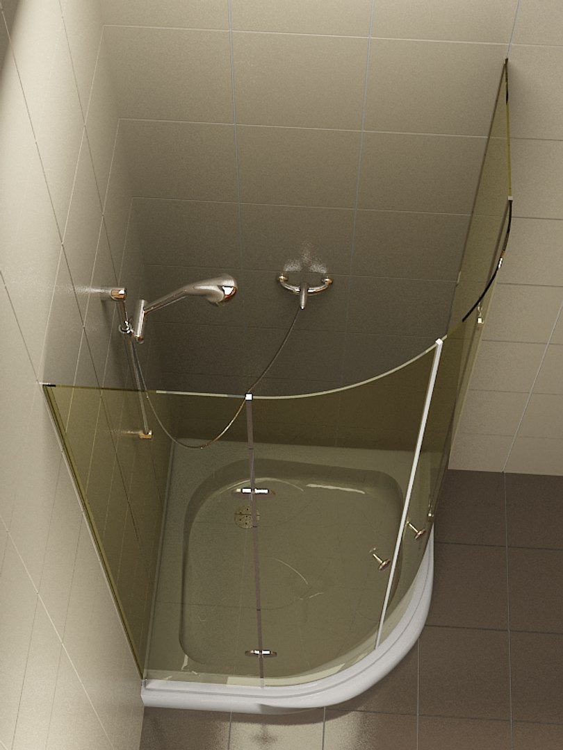 3d Shower Bathing Modelling Model