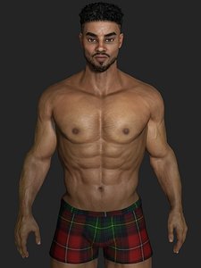 AAA 3D REALISTIC CHARACTER - AFRICAN MUSCULAR MAN NPC BODYGUARD