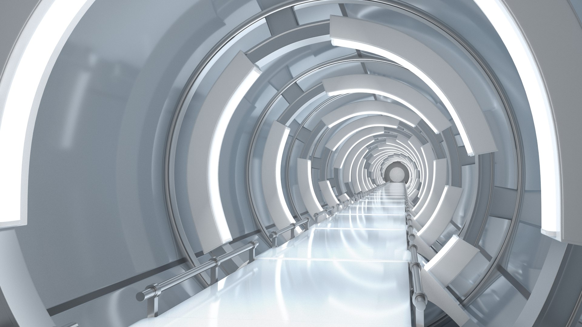 3D Model Sci-Fi Futuristic Corridor - TurboSquid 2091675