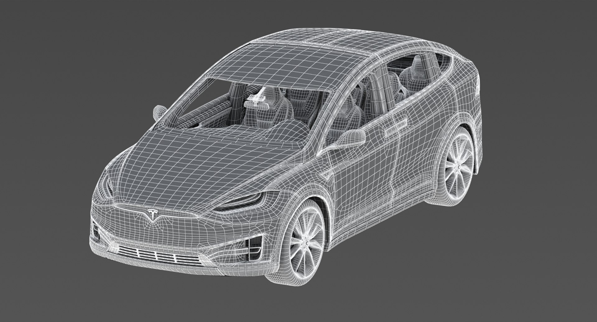3d model tesla x modeled s
