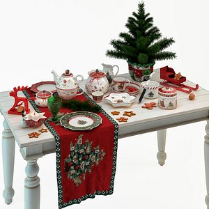 3D villeroy boch christmas tableware model