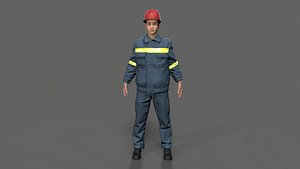 3D model Worker Character