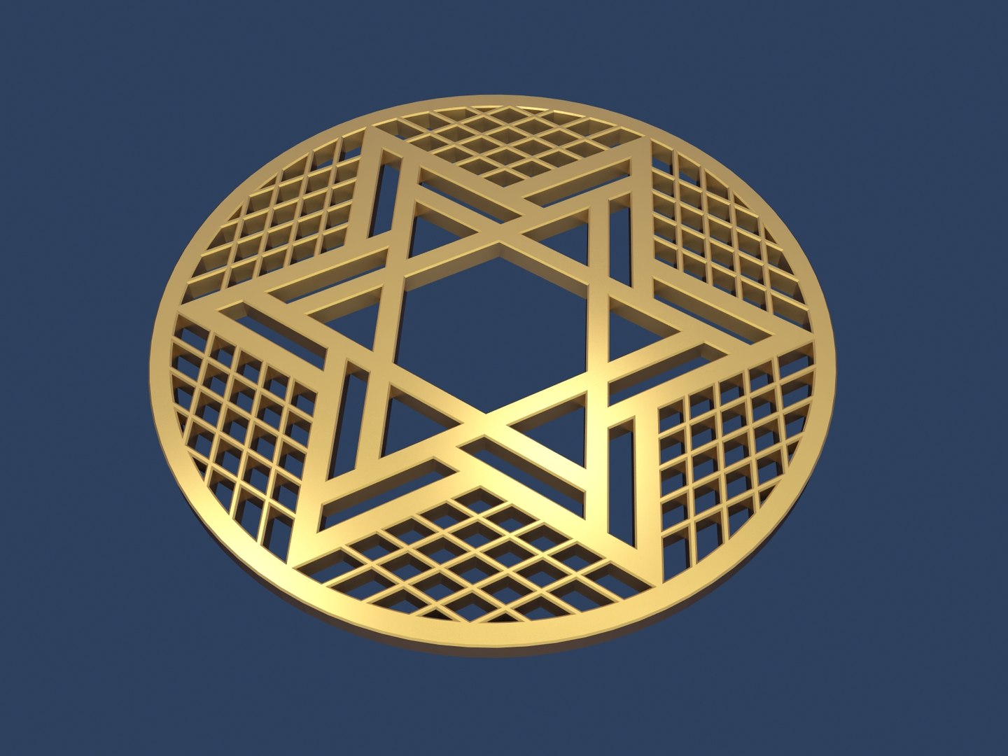 3D star david medallion - TurboSquid 1416381