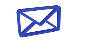 3D email pc icon model