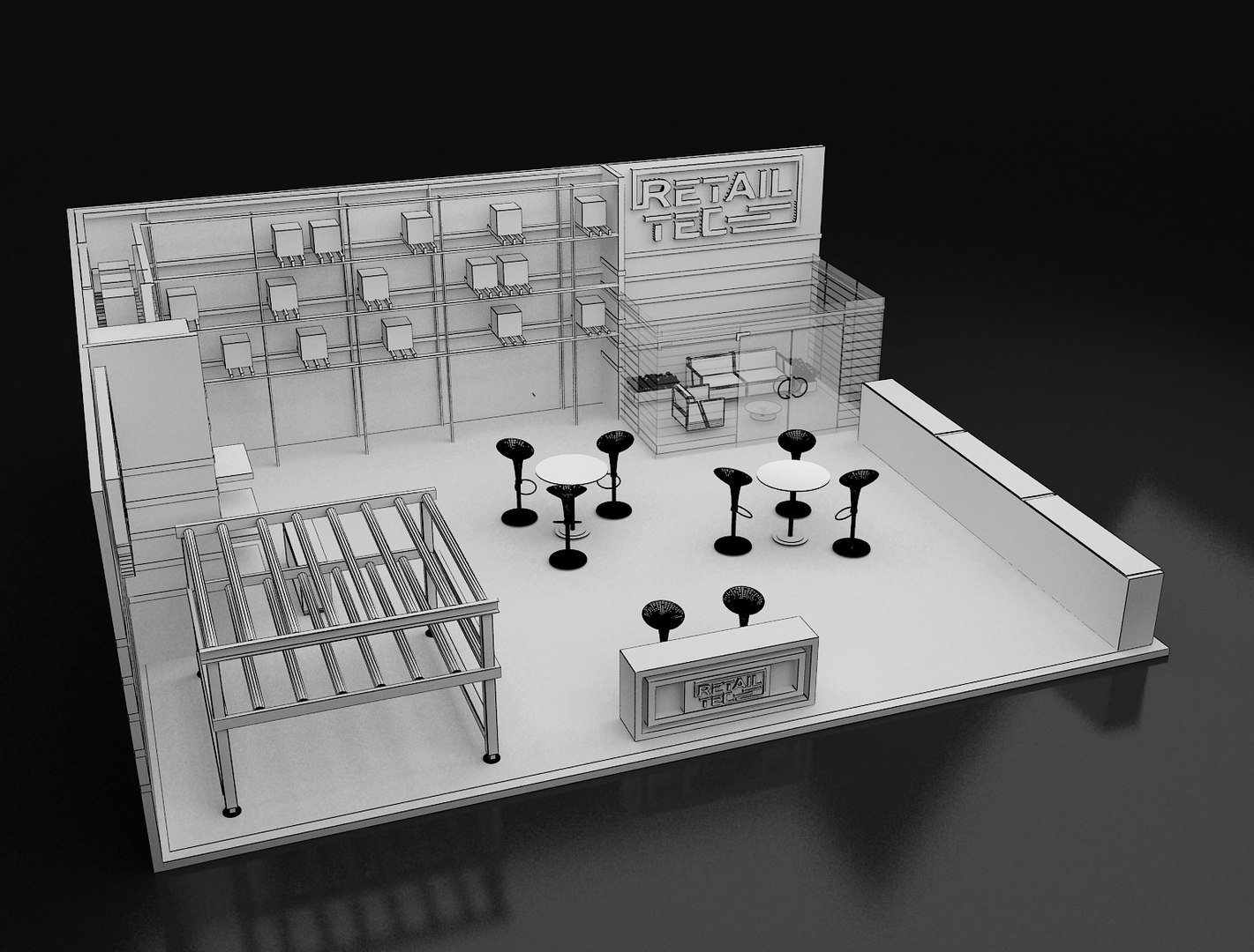 Stand Exhibition Booth 3D Model - TurboSquid 1605547