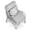 Fauteuil blanc avec oreiller cyan