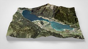 3D Lake Wolfgangsee Austria