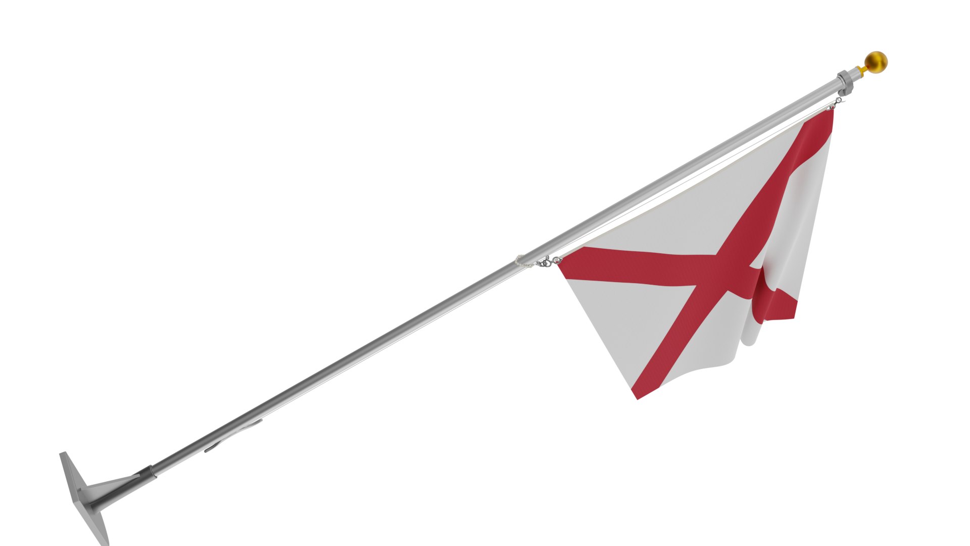 Wall Flag Alabama T2 Model - TurboSquid 2271653