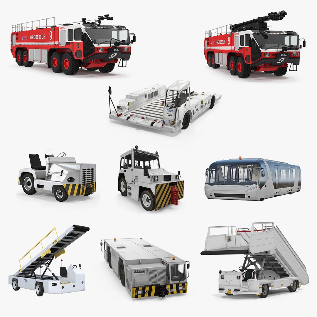 Airport Vehicles 3D Models Collection 3 3D model preview