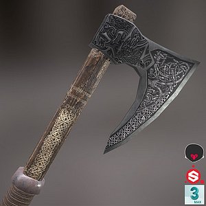 norse axe 3D model