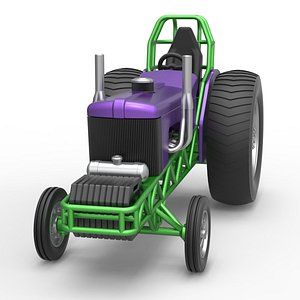 3D Diecast Small block Pulling tractor Scale 1 to 25