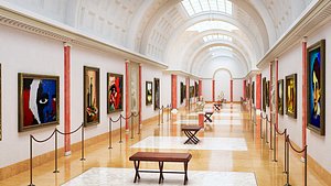 Classical low poly modular museum 3D