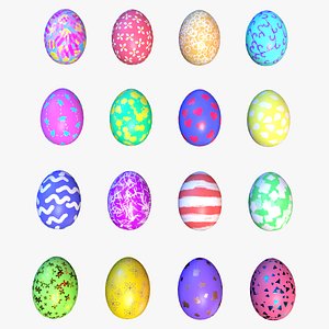 3D 4 Sets Easter Eggs model