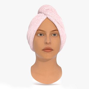 Towel on the Head is Pink Fur