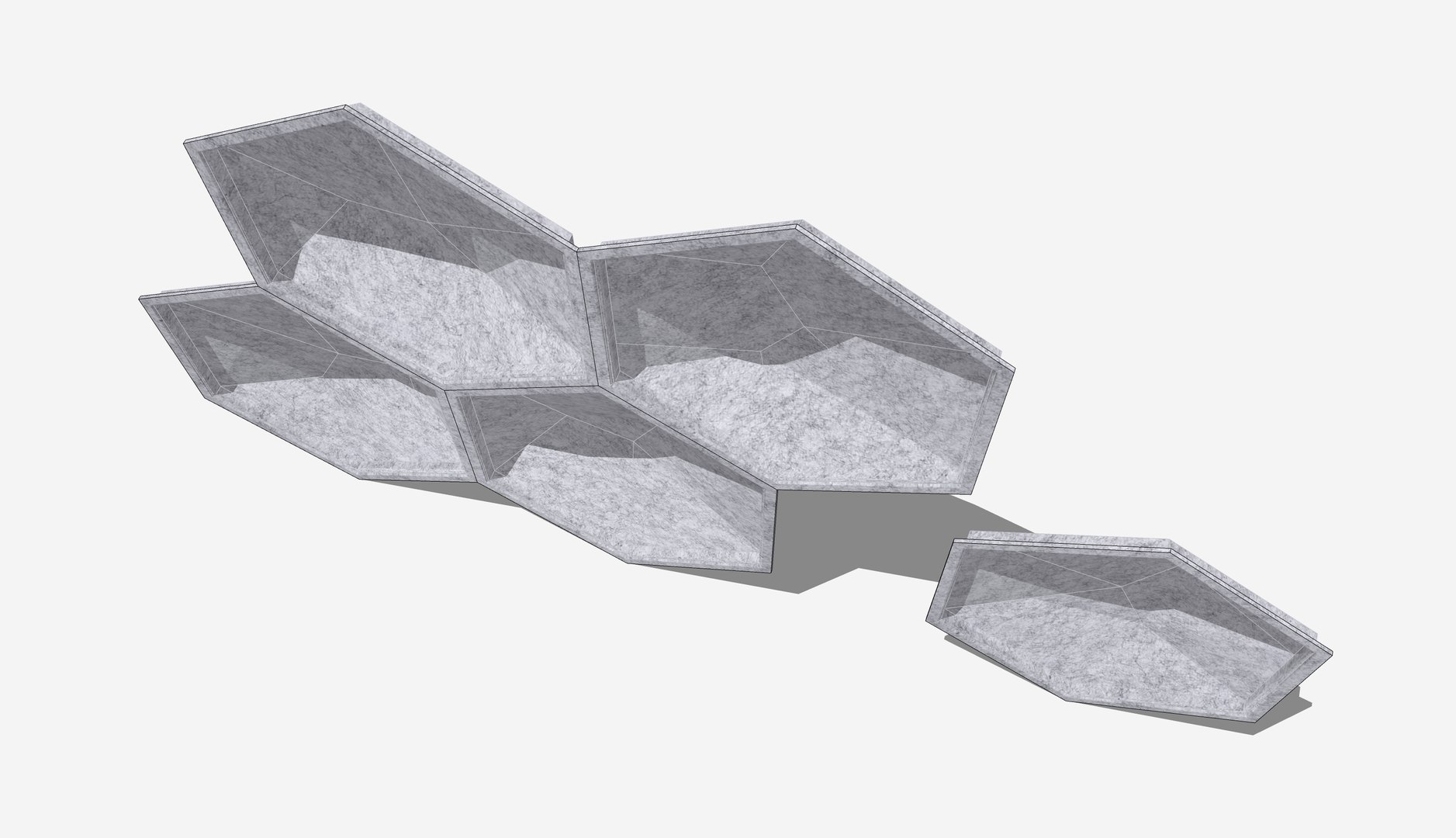 Hexagon Sound Proofing Panels - 12in Model - TurboSquid 2146320