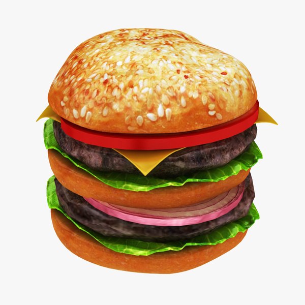 burger cheese double 3D model