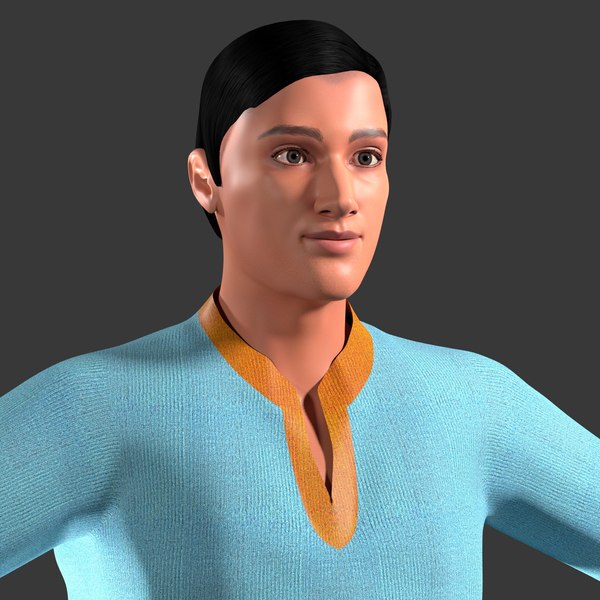 male indian character model