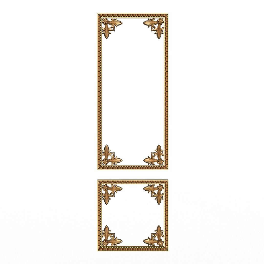 Boiserie Carved Decoration Panel 021 3D Model - TurboSquid 2324908
