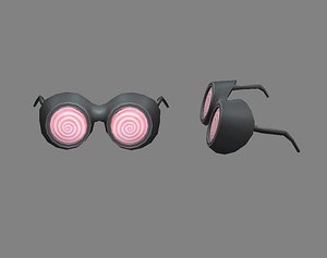 3D model myopia glasses dizzy