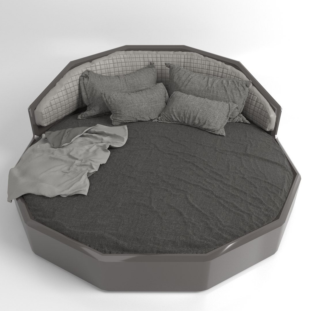 Realistic Round Bed 3d Model Turbosquid 1974188