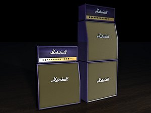 3d model marshall stack purple